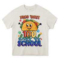 Cream taco bout 100 days of school Heavy Core Tee - MaliasSmallBusiness