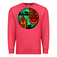 Cardinal african masks round earrings 3 Premium Sweatshirt - BundleAndBundleShop