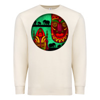 Sandshell african masks round earrings 3 Premium Sweatshirt - BundleAndBundleShop