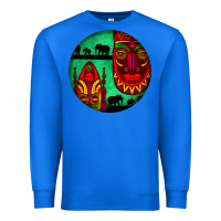 True Royal african masks round earrings 3 Premium Sweatshirt - BundleAndBundleShop