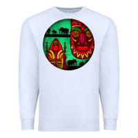 White african masks round earrings 3 Premium Sweatshirt - BundleAndBundleShop