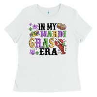 White in my mardi gras era Ladies Tee - MaliasSmallBusiness