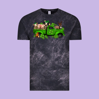St Patricks Farm Animals Truck Vintage Tee Designed By Jasminsmagicworld