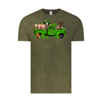 Vintage Olive st patricks farm animals truck Vintage Tee - Jasminsmagicworld