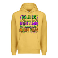 Antique Gold Beads parades king cake crawfish Mardi Gras Premium Hoodie - FaDigitalArtStudio