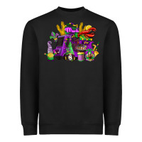 Black mardi gras gnome truck Heavyweight Sweatshirt - CowGirlArtShop