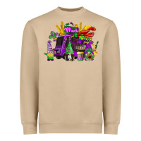 Mushroom mardi gras gnome truck Heavyweight Sweatshirt - CowGirlArtShop