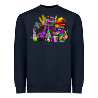 Navy mardi gras gnome truck Heavyweight Sweatshirt - CowGirlArtShop