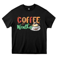 Black coffee weather Heavy Core Tee - MaliasSmallBusiness