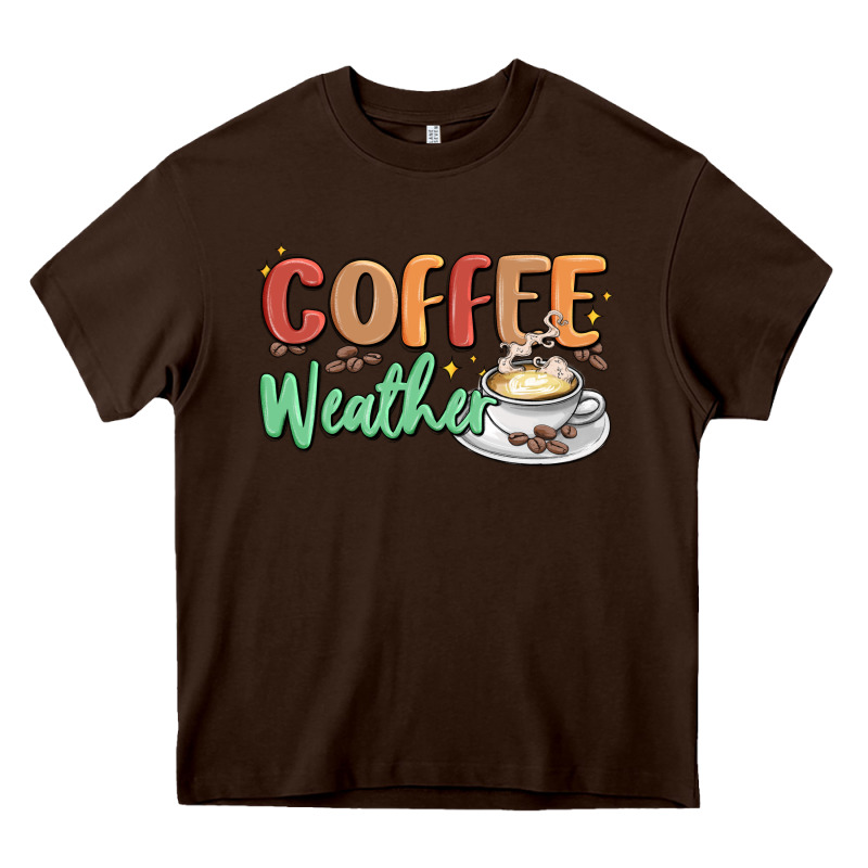 Coffee Weather Heavy Core Tee by MaliasSmallBusiness | Teevron