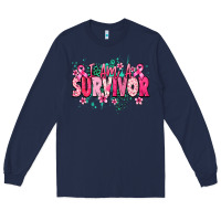 Navy i am a survivor Long Sleeve Tee - NancyCooperArtShop