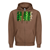Chestnut St. Patrick's Day brushstroke Zipper Hoodie - OliviaCreatesArt