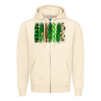 Sandshell St. Patrick's Day brushstroke Zipper Hoodie - OliviaCreatesArt