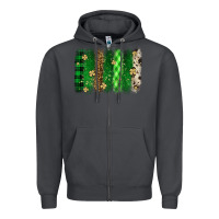 Smoke St. Patrick's Day brushstroke Zipper Hoodie - OliviaCreatesArt