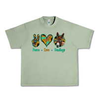 Oil Green Peace Love Donkeys Urban Heavy Tee - Bettercallsaul