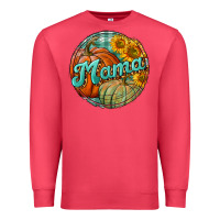 Cardinal pumpkin mama with background Premium Sweatshirt - BundleAndBundleShop