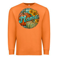 Carrot pumpkin mama with background Premium Sweatshirt - BundleAndBundleShop