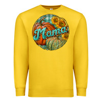 Lemon pumpkin mama with background Premium Sweatshirt - BundleAndBundleShop