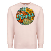 Pale Pink pumpkin mama with background Premium Sweatshirt - BundleAndBundleShop
