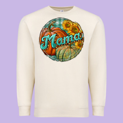 Pumpkin Mama With Background Premium Sweatshirt Designed By Bundleandbundleshop