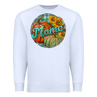 White pumpkin mama with background Premium Sweatshirt - BundleAndBundleShop
