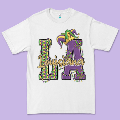 Louisiana Mardi Gras Premium Tee Designed By Maliassmallbusiness