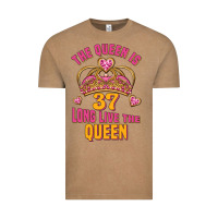 Vintage Coffee the queen is 37 long live the queen kopya Vintage Tee - Jasminsmagicworld