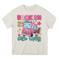 Cream bookish girlie express Heavy Core Tee - MaliasSmallBusiness
