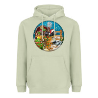 Matcha Christmas  farm animals Heavyweight Hoodie - FaDigitalArtStudio