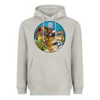 Moon Dust Christmas  farm animals Heavyweight Hoodie - FaDigitalArtStudio