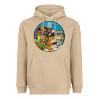 Mushroom Christmas  farm animals Heavyweight Hoodie - FaDigitalArtStudio