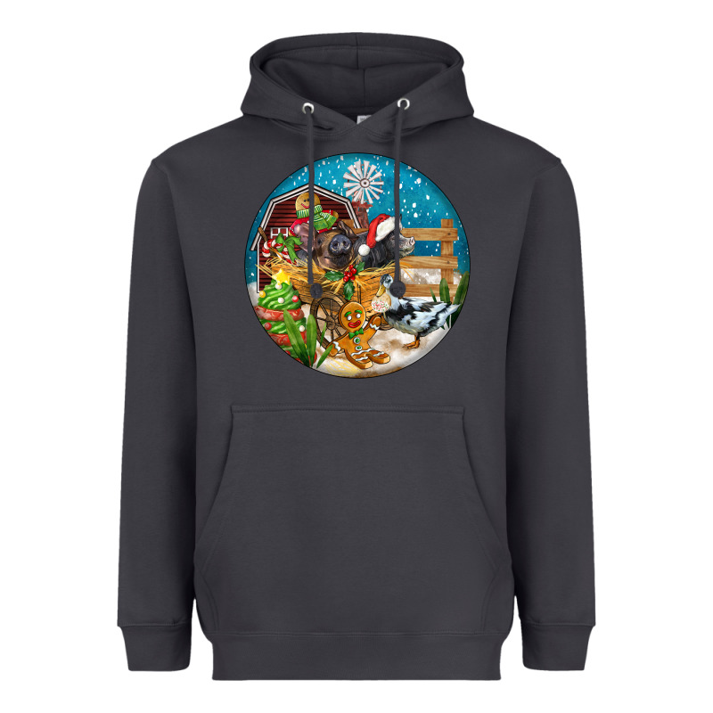 Christmas  Farm Animals Heavyweight Hoodie by FaDigitalArtStudio | Teevron