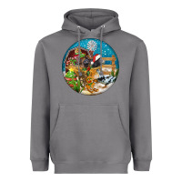 Storm Christmas  farm animals Heavyweight Hoodie - FaDigitalArtStudio