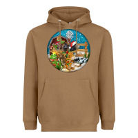 Toasted Coconut Christmas  farm animals Heavyweight Hoodie - FaDigitalArtStudio