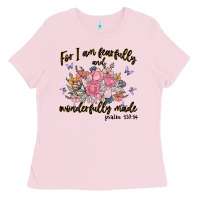 Bubblegum Pink for i am fearfully and wonderfully made Ladies Tee - MaliasSmallBusiness