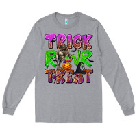 Heather Grey Trick Rawr Treat Long Sleeve Tee - texasbilliewilder