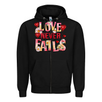 Black Love never fails Zipper Hoodie - FaDigitalArtStudio