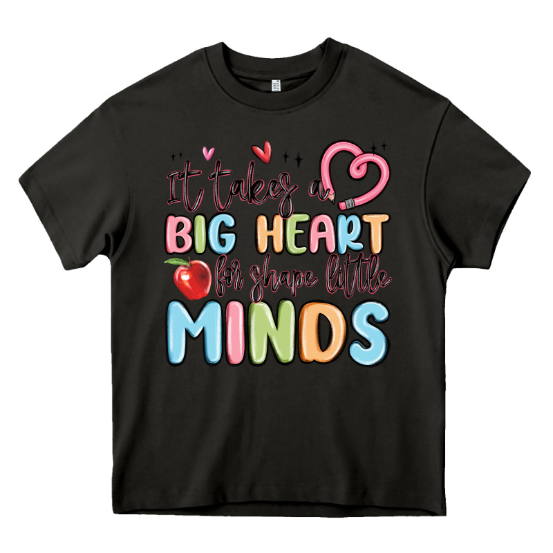 It Takes A Big Heart For Shape Little Minds Heavy Core Tee by MaliasSmallBusiness | Teevron