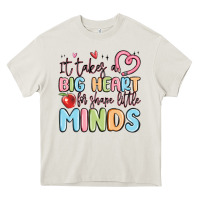 Cream it takes a big heart for shape little minds Heavy Core Tee - MaliasSmallBusiness