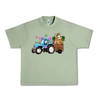 Oil Green easter tracktor bunny carrot flowers  egg Urban Heavy Tee - RanaPortraitStore