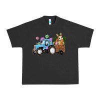 Pigment Black easter tracktor bunny carrot flowers  egg Urban Heavy Tee - RanaPortraitStore