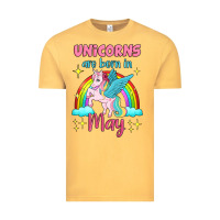 Vintage Mustard unicorns are born in may Vintage Tee - Jasminsmagicworld