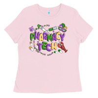 Bubblegum Pink pharmacy tech Ladies Tee - MaliasSmallBusiness