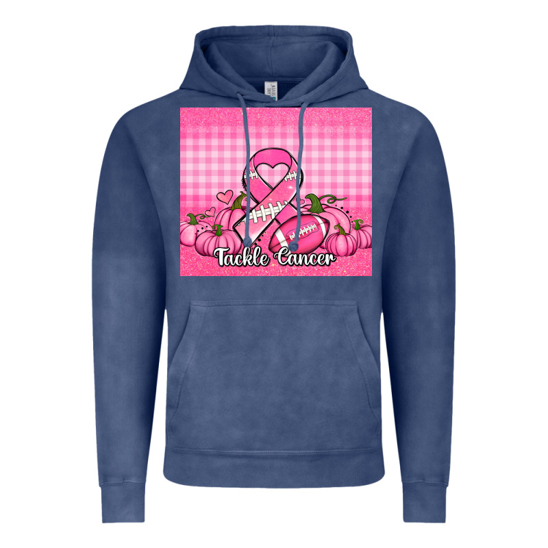 Tackle Cancer Pumpkins Football And Ribbon Vintage Hoodie by Jasminsmagicworld | Teevron