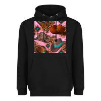 Black western cowboy hat seamless pattern Heavyweight Hoodie - BundleAndBundleShop