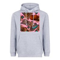 Heather Grey western cowboy hat seamless pattern Heavyweight Hoodie - BundleAndBundleShop