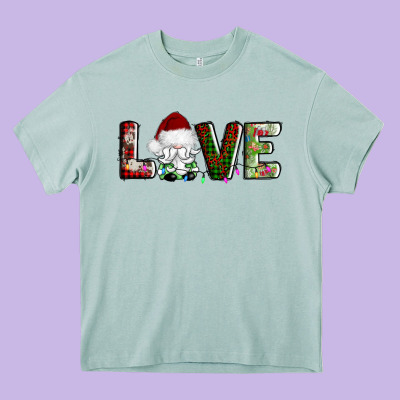 Love Christmas Gnome Heavy Core Tee Designed By Adodesignshop