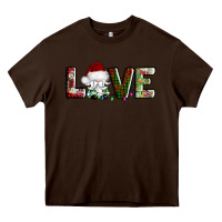 Chocolate Brown love christmas gnome Heavy Core Tee - AdoDesignShop
