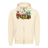 Sandshell christmas santa claus coffee cups Zipper Hoodie - OliviaCreatesArt