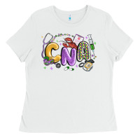 White cna mardi gras Ladies Tee - MaliasSmallBusiness